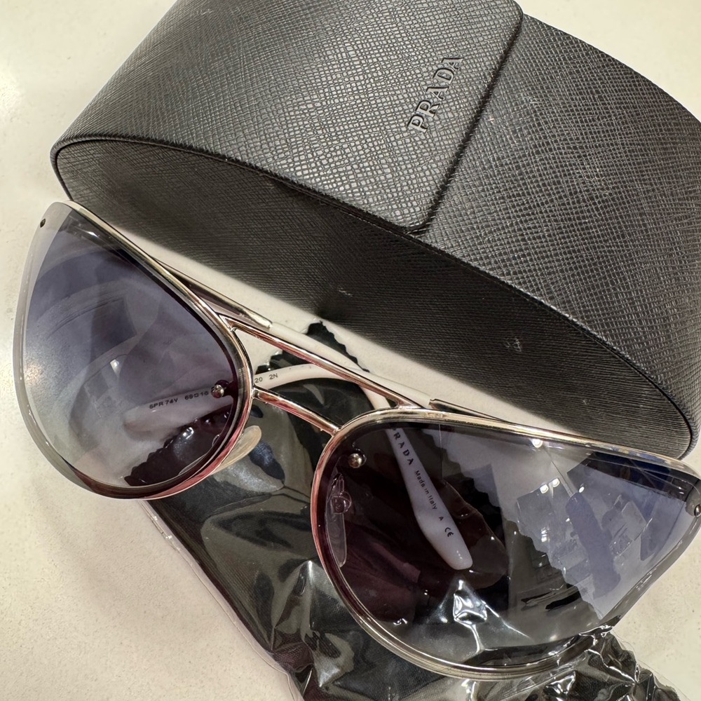 Prada Butterfly Sunglasses SPR74V Silver Hardware